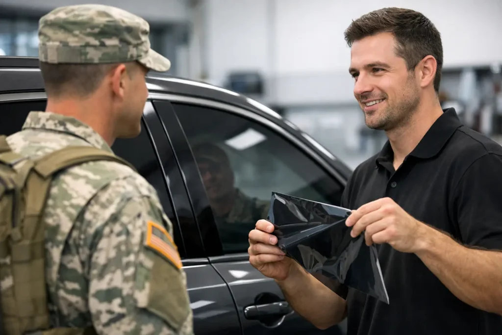 Military Discount Window Tint: What to Ask