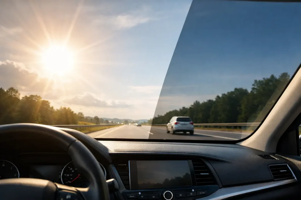 Windshield Ceramic Tint for Daytime Glare